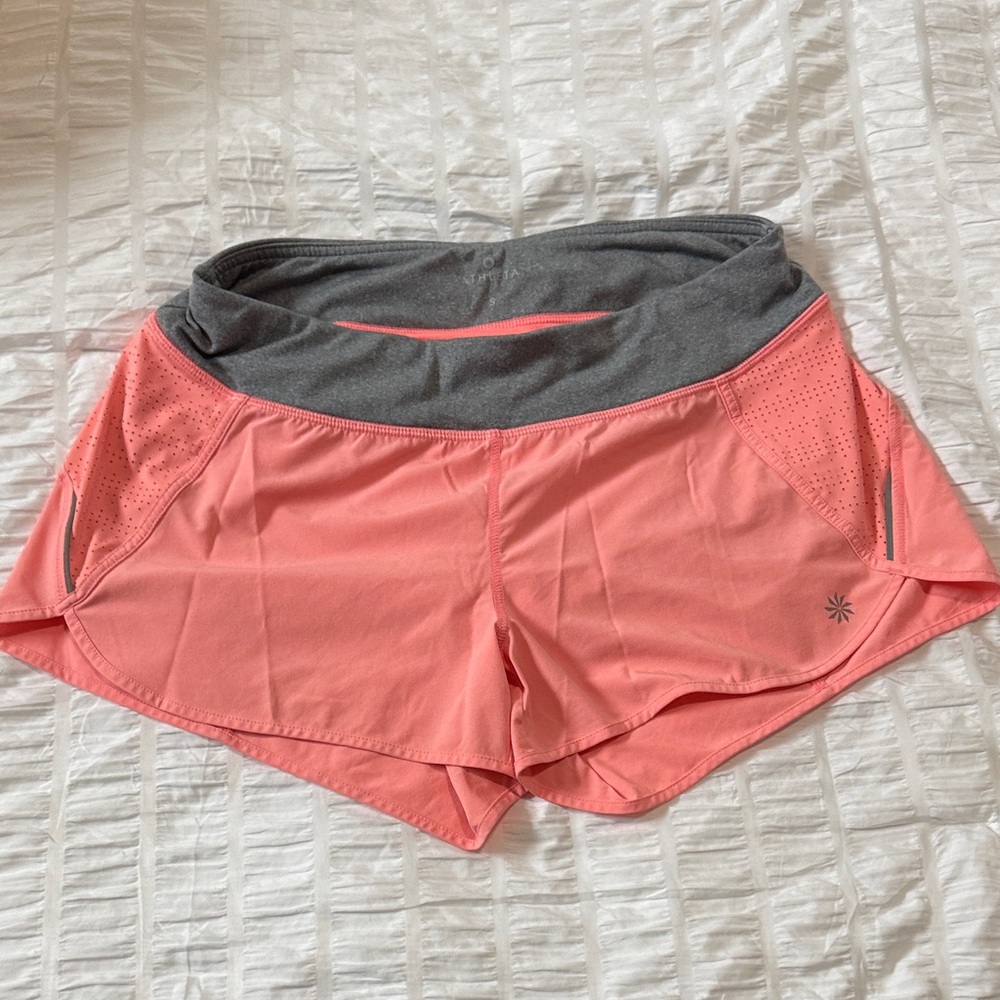 Athleta Coral and Gray Shorts